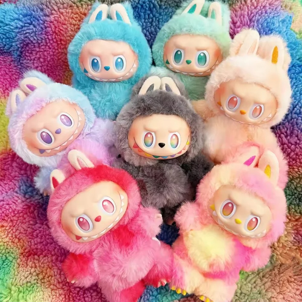 Peluche fantástico tipo Labubu caja misteriosa colores pop