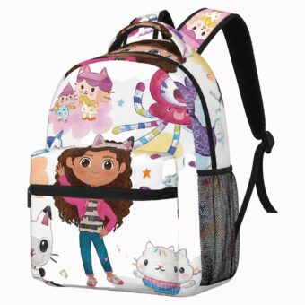 Mochila blanca de Gabby la gatita, vista frontal