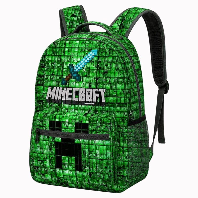 IMG_07_11_sac-a-dos-minecraft-creeper_1 Mochila Minecraft Creeper, vista frontal
