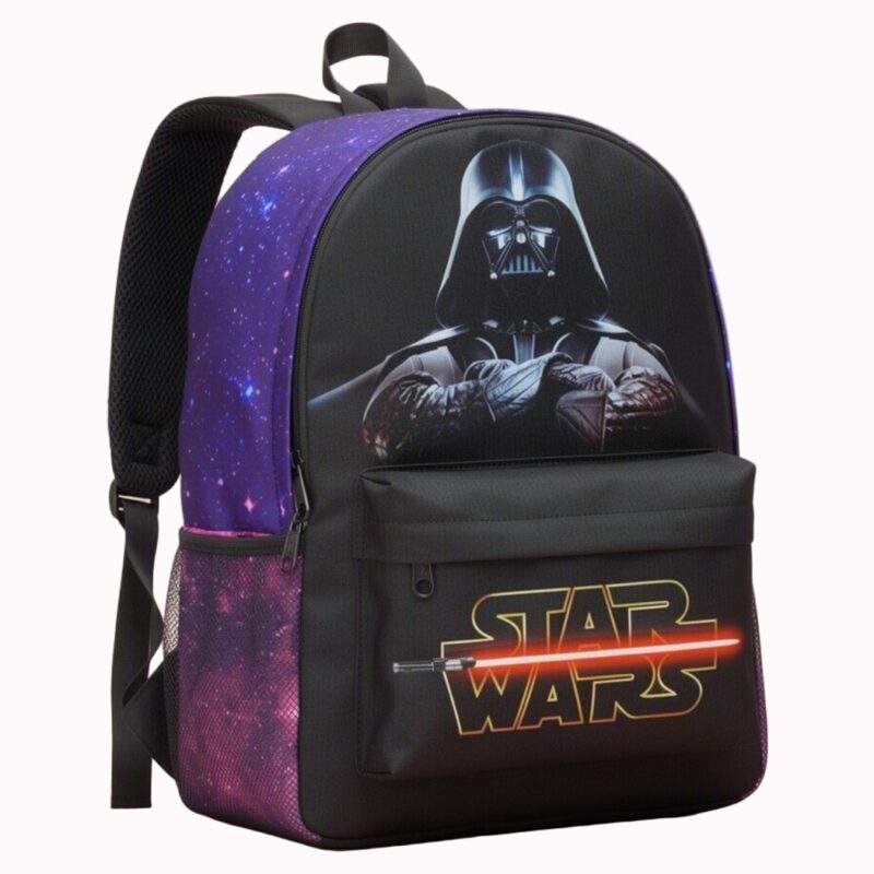 Mochila Star Wars con cielo estrellado, vista frontal