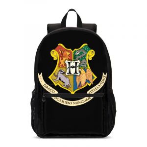 Mochilas con el escudo de Hogwarts - Negro - Harry Potter Colegio Hogwarts de Magia y Hechicería