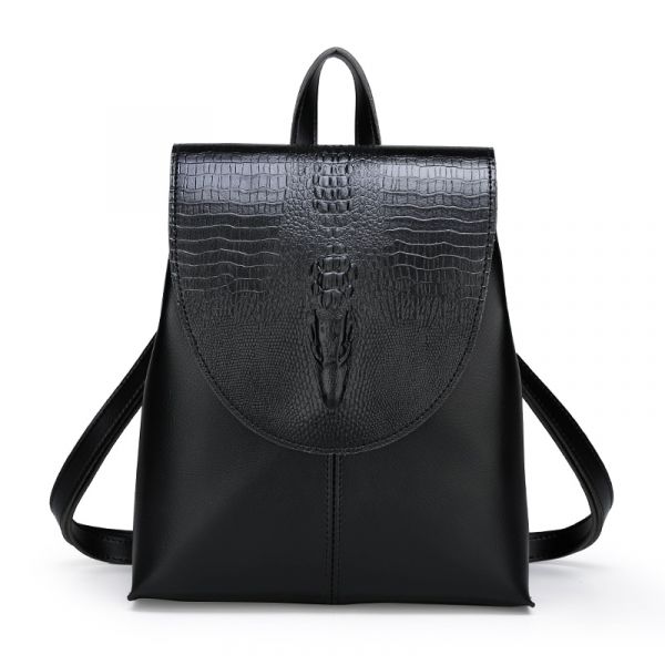 Elegante mochila iridiscente para mujer - Negra - Mochila