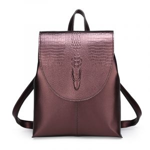 Elegante mochila iridiscente para mujer - Rojo - Bolsa mochila