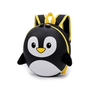 Mochila rígida pequeña 3D Penguin - Negra - Mochila escolar Mochila