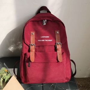 Nueva mochila de moda para adolescentes - Rojo - Mochila Mochila escolar