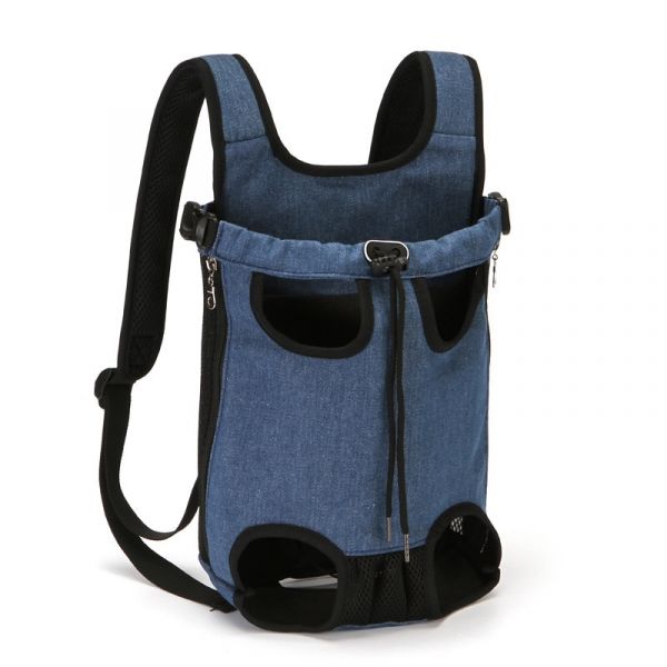 Bolsa de transporte para mascotas (pecho o espalda) - Azul, XL - Perro Gato