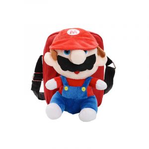 Bolso de felpa Mario Bros para niños - Rojo - Mochila
