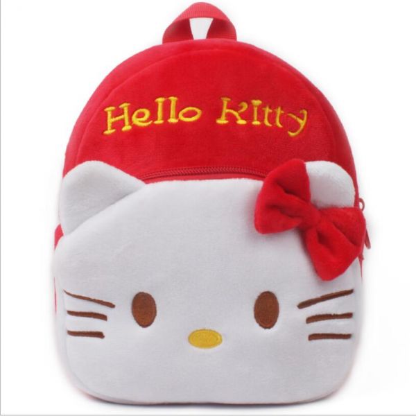Mochila de felpa Hello Kitty para niños - Roja - Mochila escolar Mochila para niños