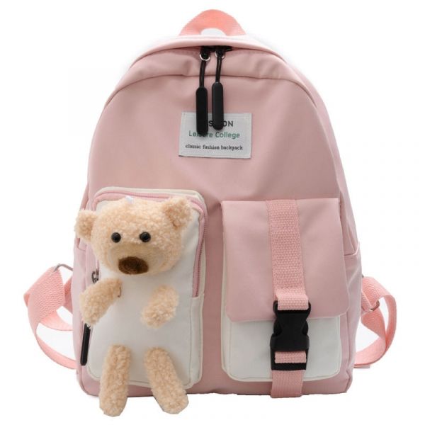 Bonita mochila con osito para niños - Rosa - Mochila infantil Backpack