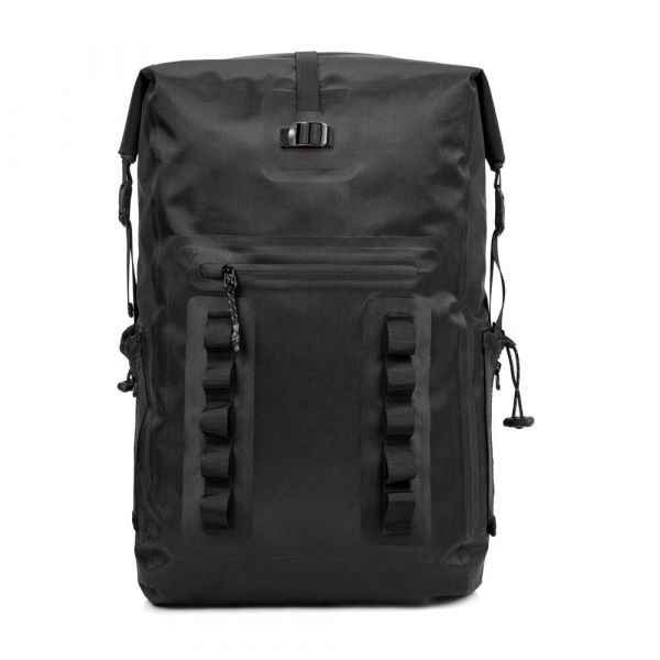 Mochila de trekking impermeable 30L - Negra - Top Rolling Backpack