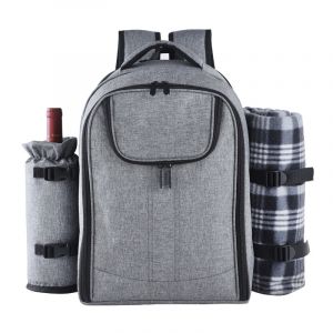 Mochila aislante grande para picnic gris - Bolsa mochila