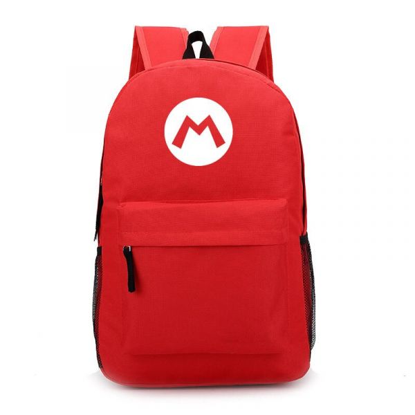 Mochila Super Mario color sólido - Rojo - Mochila escolar Camiseta
