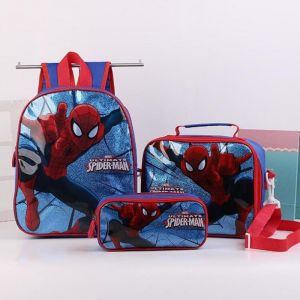 Juego de mochilas escolares Spider-man 3 piezas - Mochila escolar Mochila para niños
