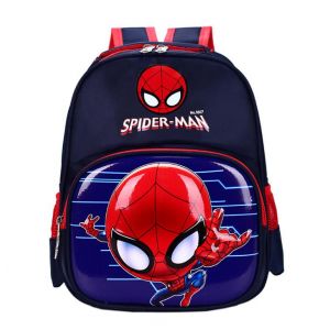 Disney Spider-man mochila azul con fondo blanco