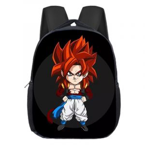 Dragon Ball GT fusión nivel 4 mochila Son Goku y Vegeta pelo rojo