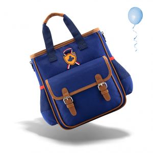 Bolso bandolera de lona azul con el logotipo de Mickey para niños con bolsillo delantero
